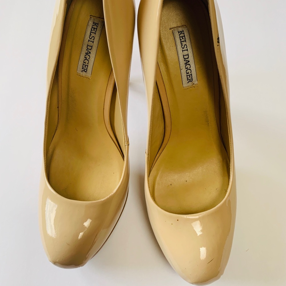 Patent Nude Platform Stilettos